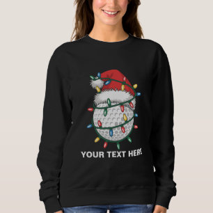 Sudadera Sombrero de Santa Luces de Navidad Bola de Golf Pe