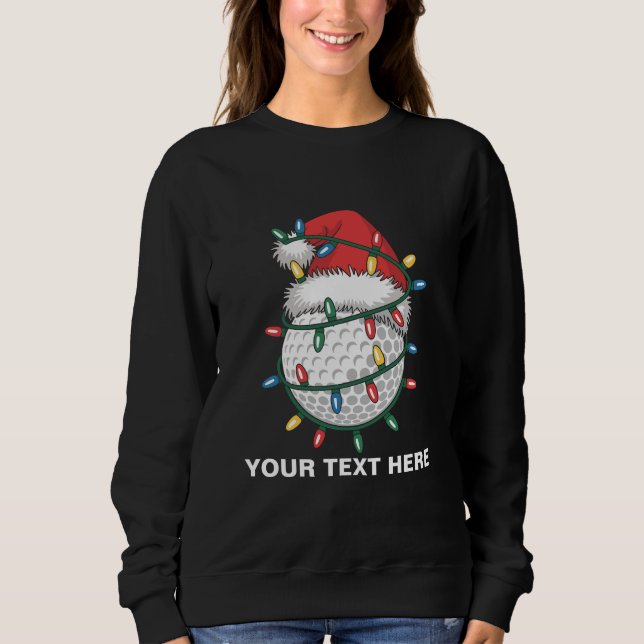 Sudadera Sombrero de Santa Luces de Navidad Bola de Golf Pe (Anverso)