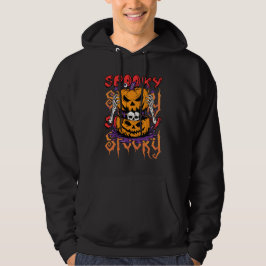 Sudadera Sombrío Jack-O-Lantern con mano de cráneo y esquel