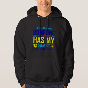 Sudadera Someone Ausome Has My Heart Cute Puzzle Heart For 