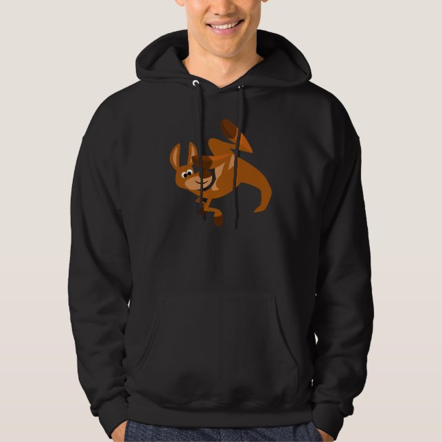 Sudadera Somersault Hoodie del Personalizado Cute Kangaroo (Anverso)