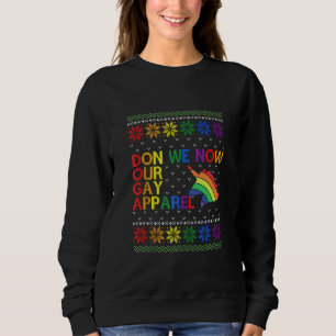 Sudadera ¿Somos nuestros gays? Navidad, arcoiris, unicornio