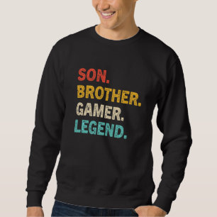 Sudadera Son Brother Gaming Leyenda Vintage Gamer Teenage B