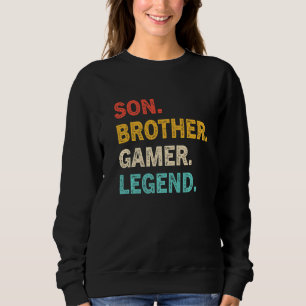 Sudadera Son Brother Gaming Leyenda Vintage Gamer Teenage B