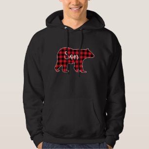 Sudadera Son oso Navidades de la familia de la ropa roja qu