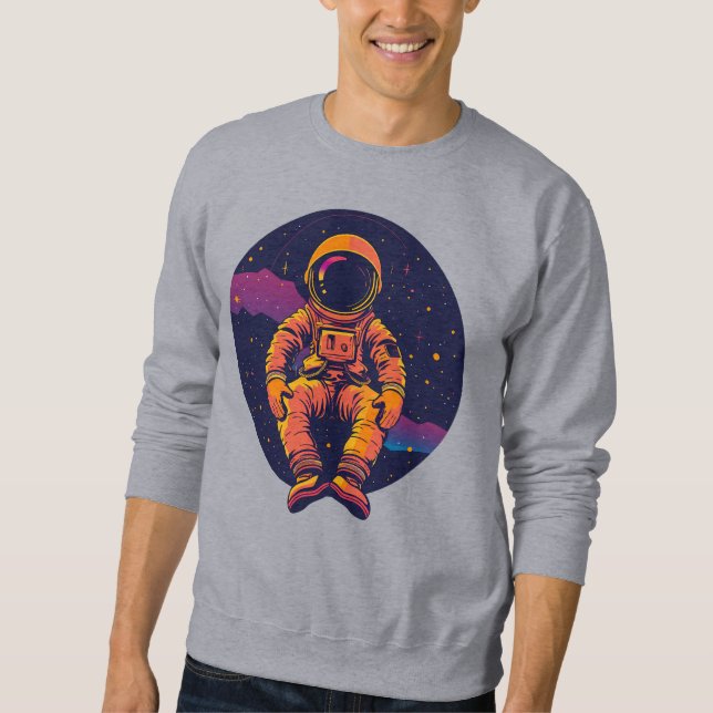 Sudadera Soñador Cósmico Camiseta de Astronauta – Explorar (Anverso)