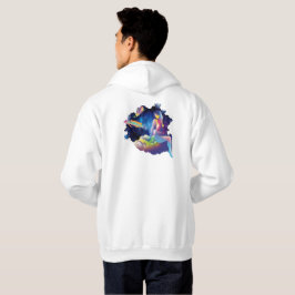 Sudadera Soñador Cósmico: Mujer Celestial y Pez Espacial
