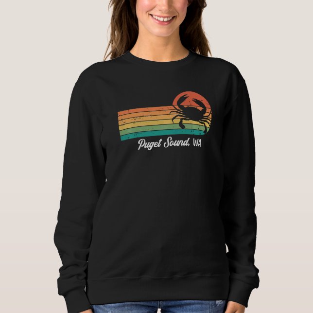 Sudadera Sonido De Puget Con Pesca De Cangrejo (Anverso)