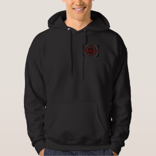 Sudadera Sonido rojo oscuro sudoroso negro bolsillo y espal