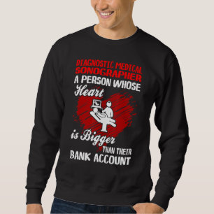 Sudadera Sonógrafo médico diagnóstico Corazón más grande qu