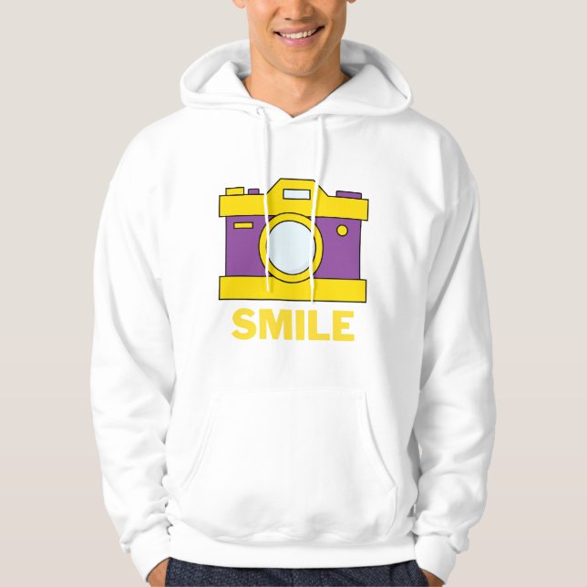 Sudadera sonreír con una foto gratuita (Anverso)