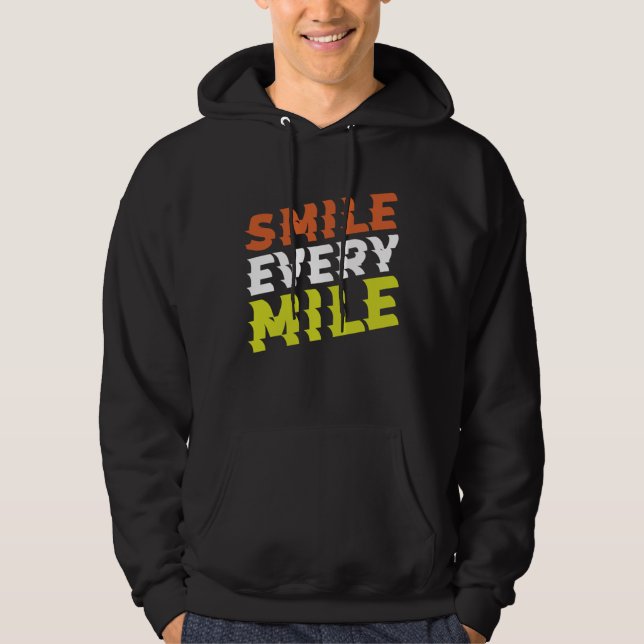 Sudadera Sonríe cada milla que corre (Anverso)