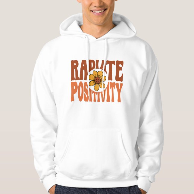 Sudadera Sonríe Flor Retro Radiar Positividad (Anverso)