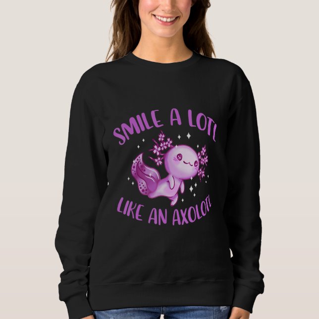 Sudadera Sonríe Mucho Como Un Amp De Salamandra Mexicano De (Anverso)