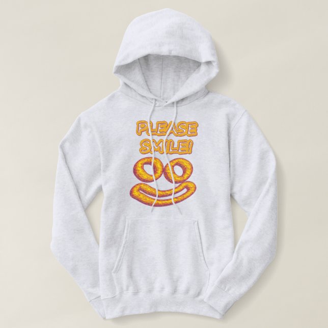 Sudadera "¡Sonríe, por favor!" Diseño Cuto. Comprar ahora (Diseño del anverso)