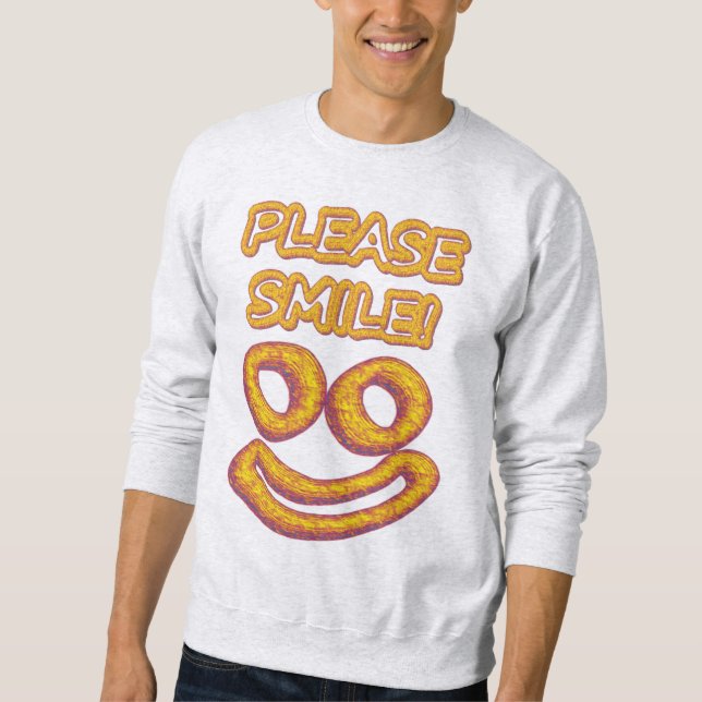 Sudadera "¡Sonríe, por favor!" Diseño Cuto. Comprar ahora (Anverso)