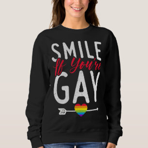 Sudadera Sonríe si eres un orgullo gay bisexual para lesbia