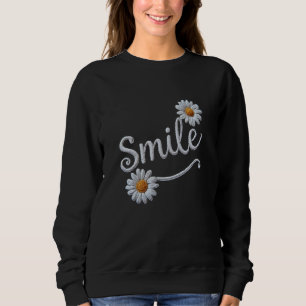 Sudadera Sonrisa de Margarita Bordada – Tipografía Cursiva 