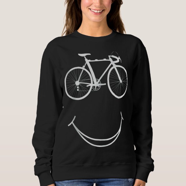 Sudadera Sonrisa En Bicicleta Frente Al Mtb Ciclismo En Bic (Anverso)