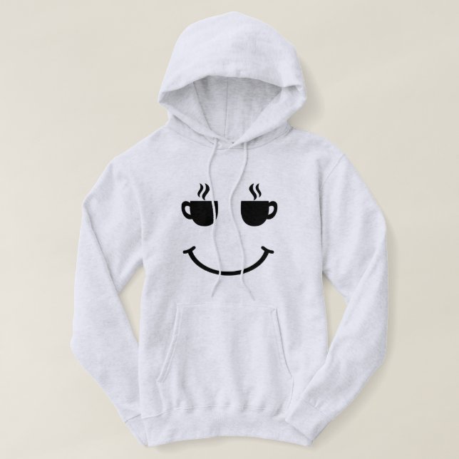 Sudadera Sonrisa en la copa de café (Diseño del anverso)