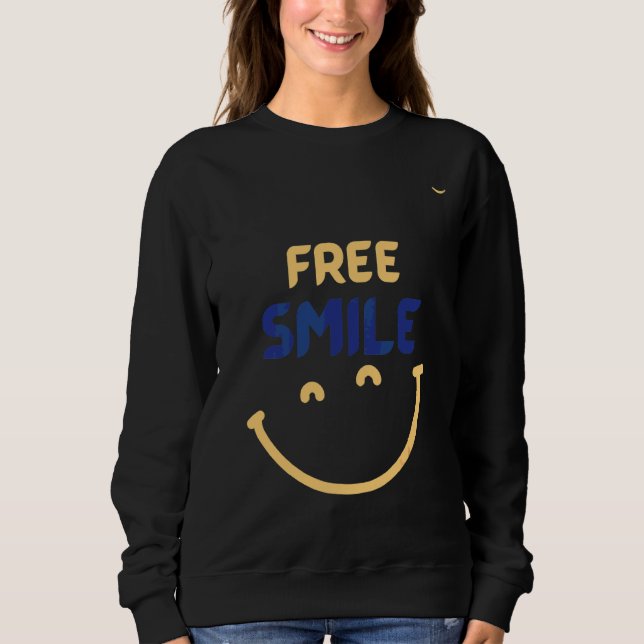 Sudadera Sonrisa gratis Cita simple sonrisa simple sonrisa  (Anverso)
