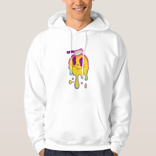 Sudadera sonrisa psicodélica goteo masculino (Anverso)