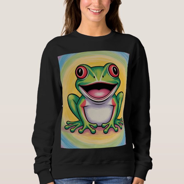 Sudadera Sonrisa suave de rana (Anverso)