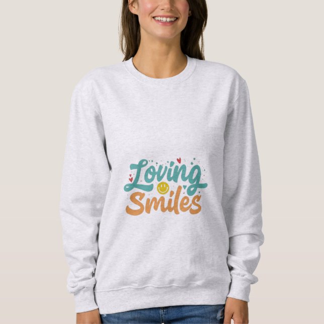 Sudadera Sonrisas amorosas de camiseta (Anverso)