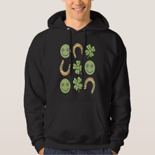 Sudadera Sonrisas Retro Herradura y trébol de 4 hojas St Pa