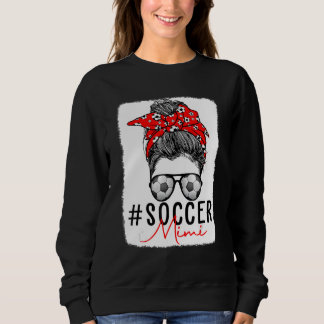 Sudadera Soocer blanqueado Mimi Messy Bun Mom Life Soocer M