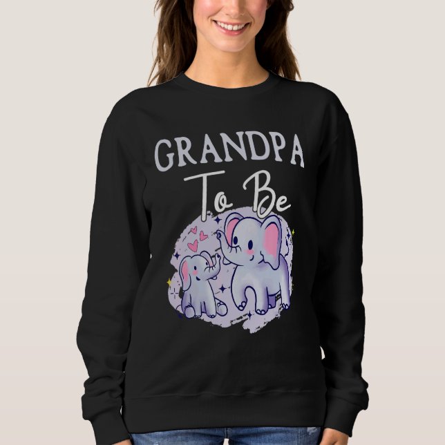 Sudadera Soon Grandpa To Be Elephants For Baby Shower Gende (Anverso)