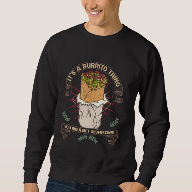 Sudadera Sopa mexicana de comida con burrito para comer (Anverso)