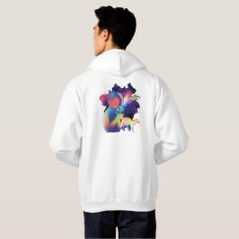 Sudadera Soplador de Estrellas Celestiales y Hurón Arcoíris
