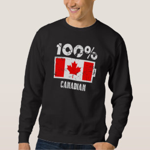 Sudadera Soporte de Bandera de Canadá 100 Batería Canadiens