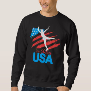 Sudadera Soporte Para Baile De Patinaje Sobre Hielo Bandera