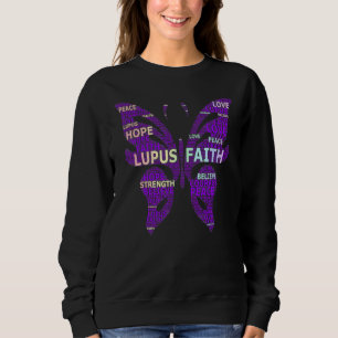 Sudadera Soporte para Lupus Awareness Word Mariposa Lupus L