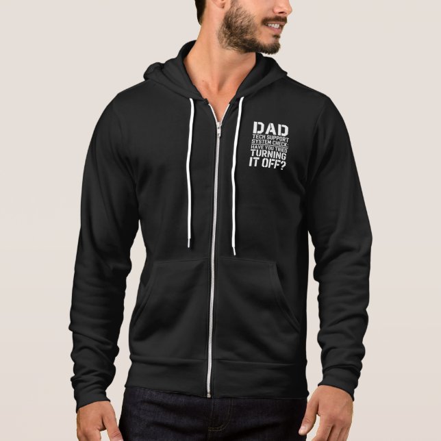 Sudadera Soporte Técnico Papá – ¿Has Probado a Apagarlo? (Anverso)