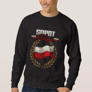 Sudadera Sopot Polonia Viajes Bandera polaca Polska