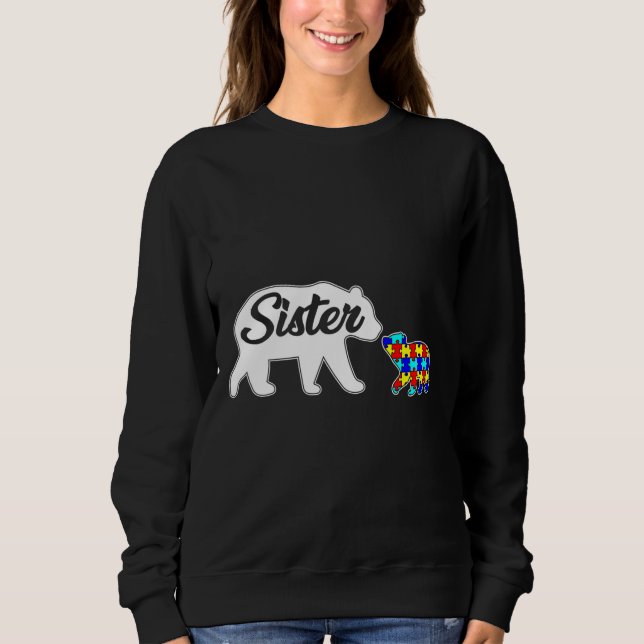 Sudadera Sor Bear Autism Awareness Love Support Family (Anverso)