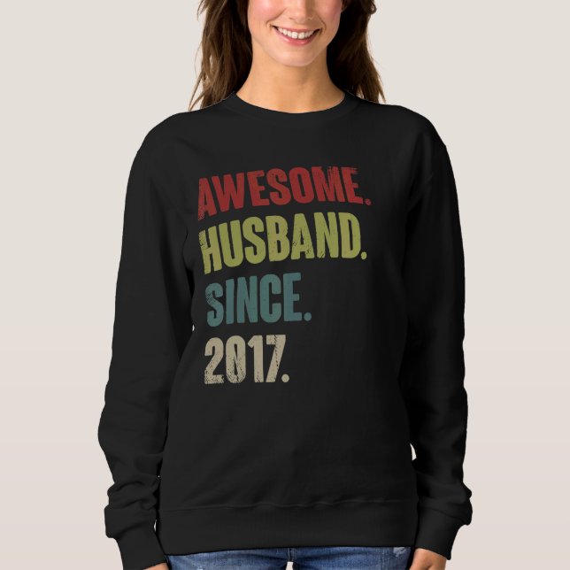 Sudadera Sorprendente esposo desde 2017 5 Aniversario de Bo (Anverso)