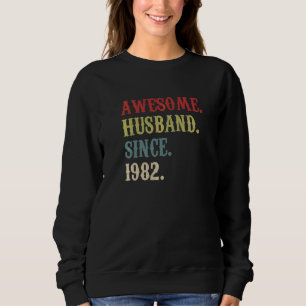 Sudadera Sorprendente marido desde 1982 Retro 40 Aniver Bod