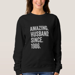 Sudadera Sorprendente marido desde 1986 36º aniversario Bod