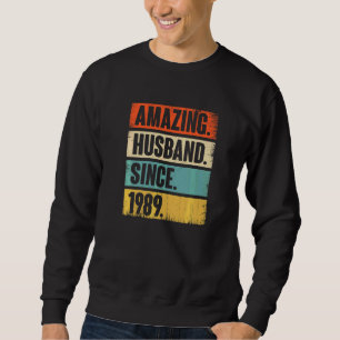 Sudadera Sorprendente marido desde 1989 Vintage 33 Boda Ani