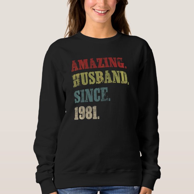Sudadera Sorprendente marido desde el 41 aniversario de los (Anverso)