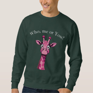 Sudadera Sorprendida jirafa rosa