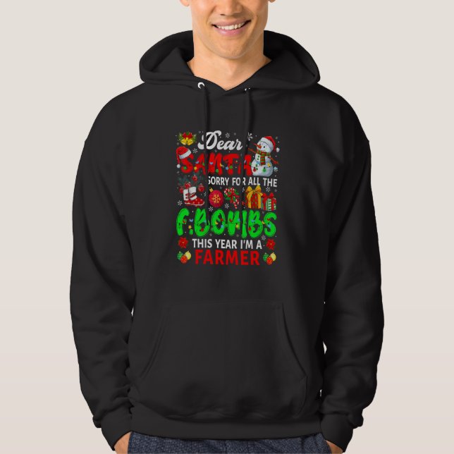 Sudadera Sorry For All The F Bombs I'm A Farmer Xmas Santa  (Anverso)