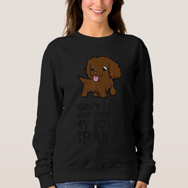 Sudadera Sorry I Can't I Have Plans With My Boykin Spaniel  (Anverso)