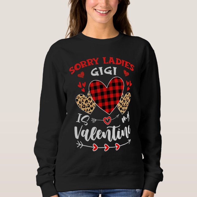 Sudadera Sorry Ladies Gigi Is My Valentine Hearts Leopard B (Anverso)