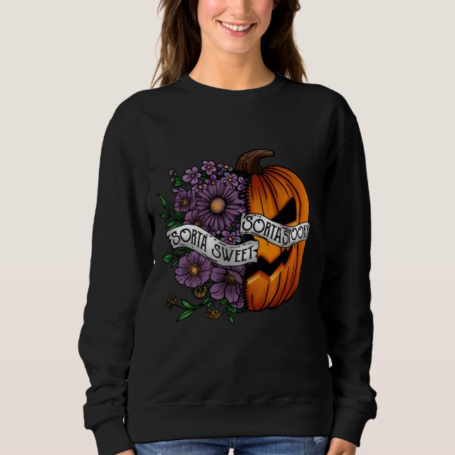 Sudadera Sorta Sweet Sorta Spooky Flower Pumpkin (Anverso)