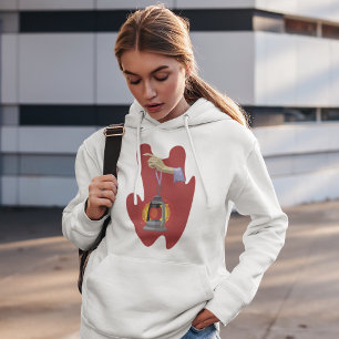 Sudadera Sosteniendo una linterna